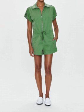 Pistola Meg Shorts Romper Zip Front With Stretch Green XS